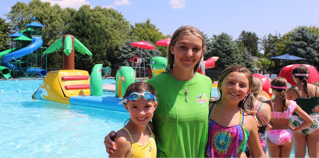 Swimming program at day camp